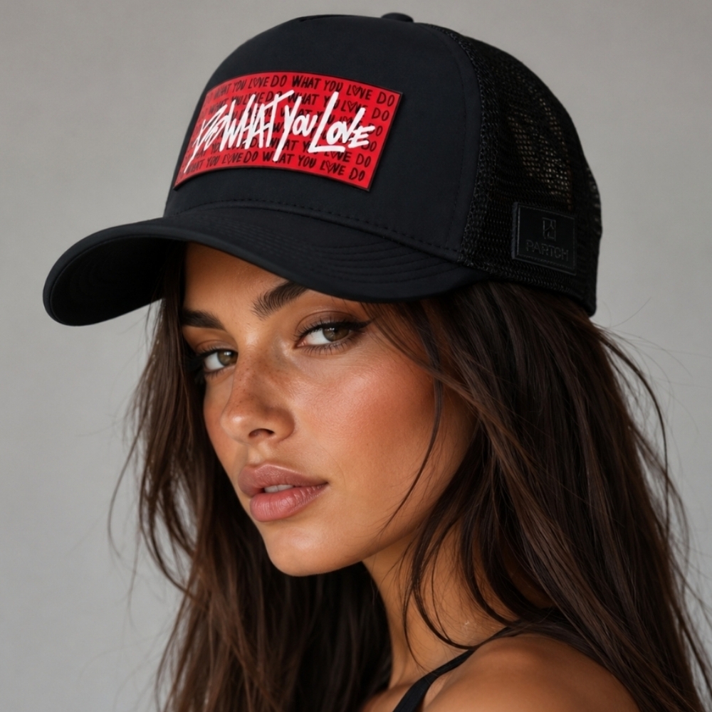 PARTCH DWYL R55 Trucker Hat Black Removable Clip